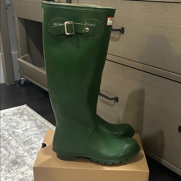 Hunter Forest Green Knee-High Boots - Picture 4 of 10